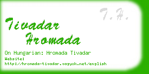 tivadar hromada business card